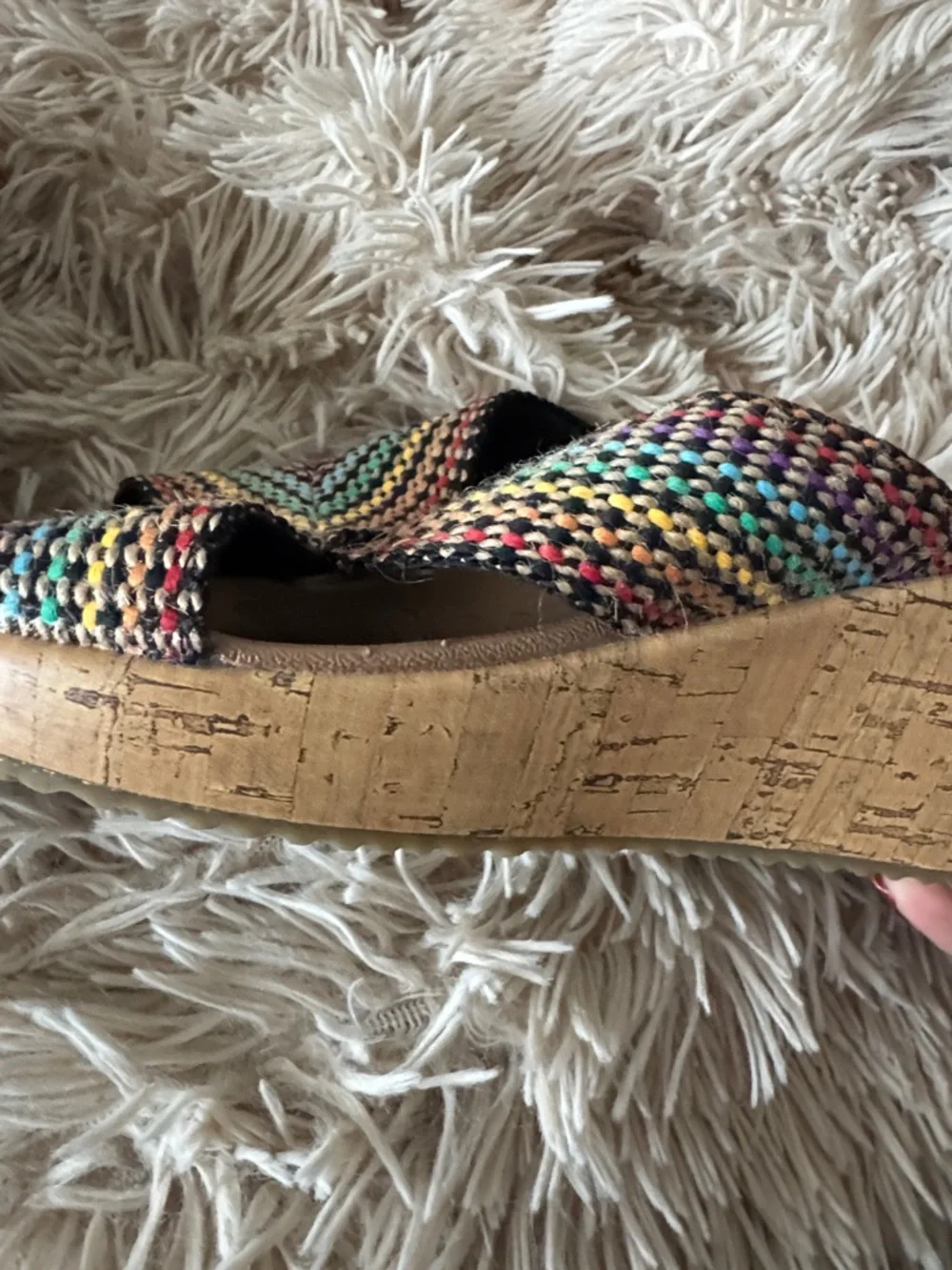 Skechers Multicolor Woven Crossband Wedge Sandals - Picture 7 of 8